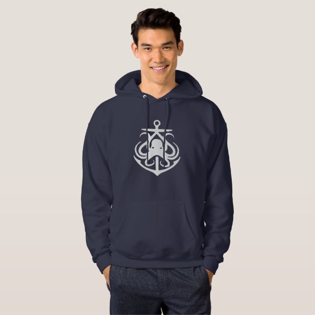 Proud Maritimer anchor octopus Lighthouse route T- Hoodie (Front Full)