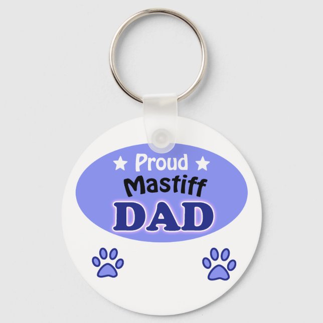 Proud Mastiff Dad Keychain (Front)