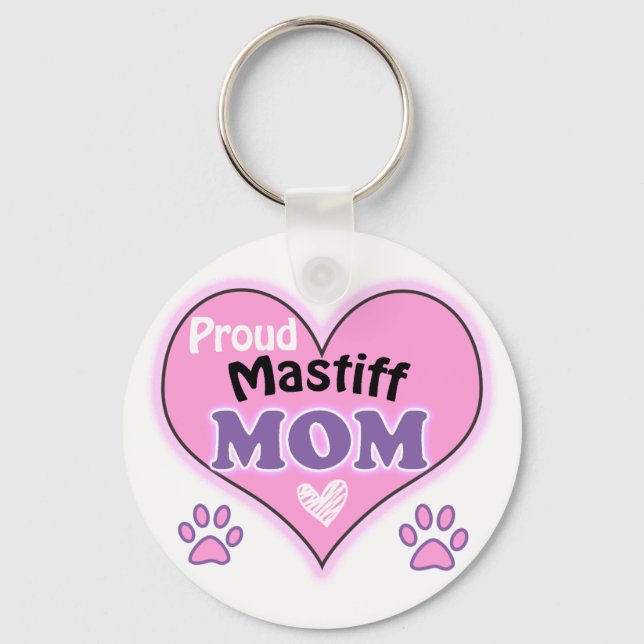 Proud Mastiff Mom Keychain (Front)