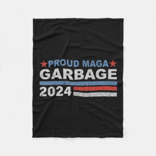 _proud Mega Garbage Trump Supporter Fleece Blanket