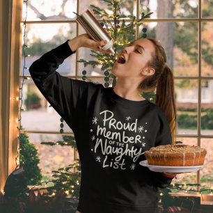 Proud Member of Naughty List Funny Christmas Sweatshirt