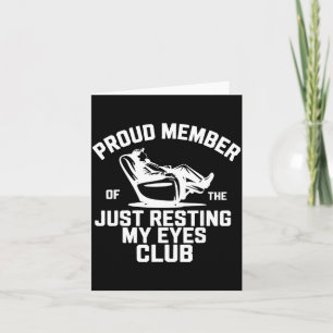Proud Member Of The Just Resting My Eyes Club Fath Card