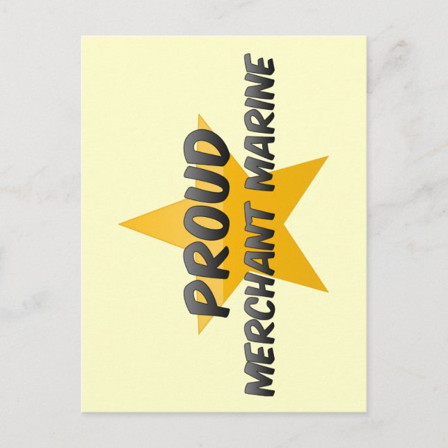 Proud Merchant Marine Postcard (Front)