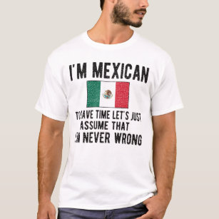 Proud Mexican Heritage Mexico Roots Mexican Flag T-Shirt