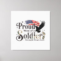 Proud Military Mom Soldier Pride Art