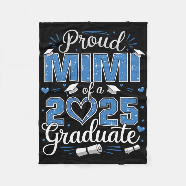Proud Mimi Of A Cl Of 2025 Graduate 2025 Senior Mi Fleece Blanket (Front)
