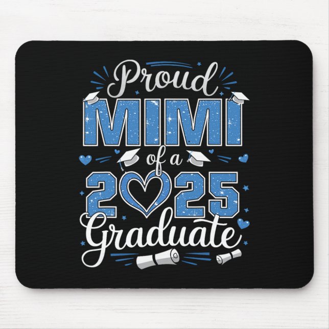 Proud Mimi Of A Cl Of 2025 Graduate 2025 Senior Mi Mouse Pad (Front)