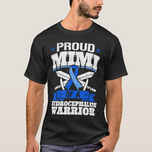 Proud Mimi Of A Hydrocephalus Warrior Awareness Gr T-Shirt (Front)