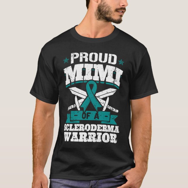 Proud Mimi Of A Scleroderma Warrior Awareness Ribb T-Shirt (Front)