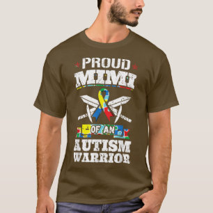 Proud Mimi Of An Autism Warrior Awareness Ribbon G T-Shirt