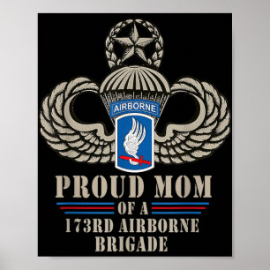 Proud Mom 173rd Airborne Brigade Veteran Military  Poster