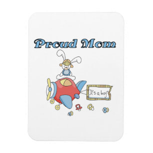 Proud Mom Airplane It's a Boy Gifts Magnet
