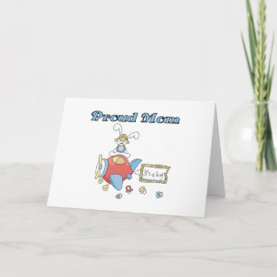 Proud Mom-Airplane It's a Boy tshirts and gifts Announcement