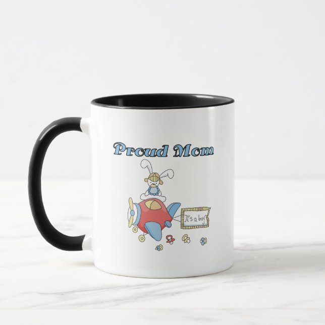 Proud Mom-Airplane It's a Boy tshirts and gifts Mug (Left)