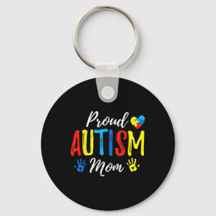 Proud Mom Autism Awareness Family Matching Keychain