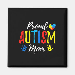Proud Mom Autism Awareness Family Matching Magnet