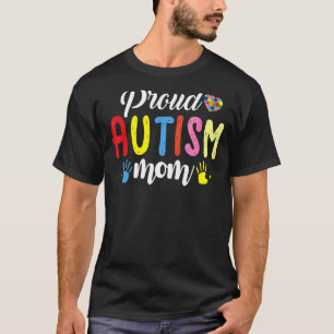 Proud Mom Autism Awareness Family Matching Mom Dad T-Shirt