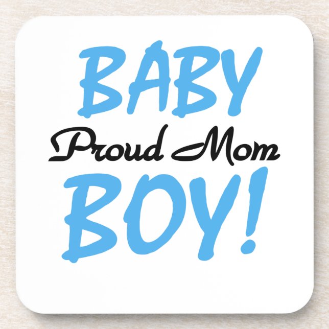 Proud Mom Baby Boy Gifts Coaster (Front)