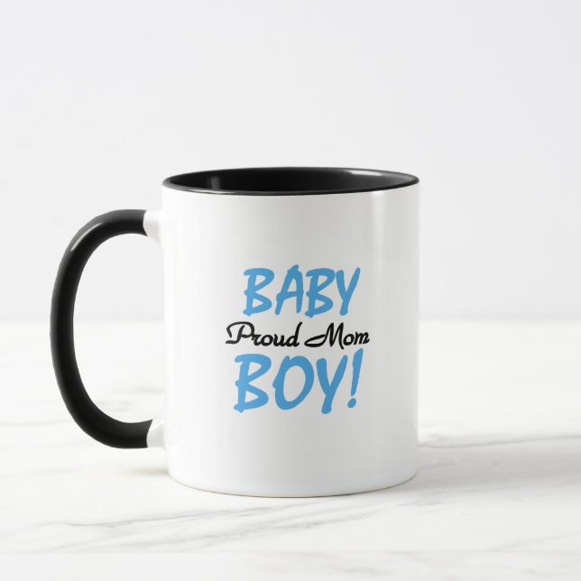 Proud Mom Baby Boy Tshirts and Gifts Mug (Left)