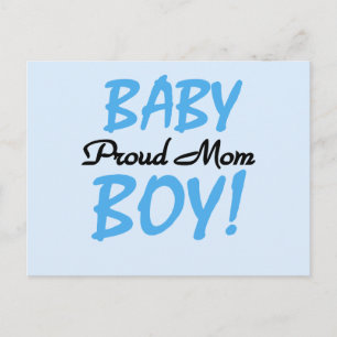 Proud Mom Baby Boy Tshirts and Gifts Postcard