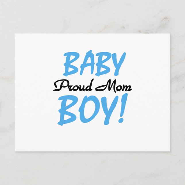 Proud Mom Baby Boy Tshirts and Gifts Postcard (Front)