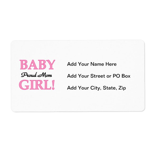 Proud Mom Baby Girl Gifts (Front)