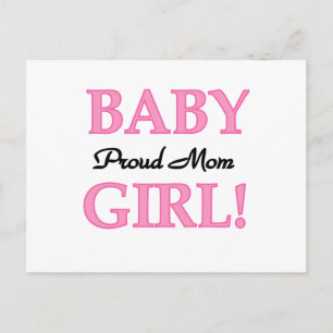 Proud Mom Baby Girl Tshirts and Gifts Postcard