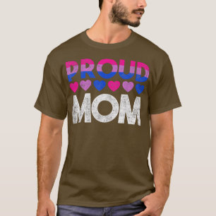 Proud Mom Biseual Bi Pride Mom LGBT Biseual Flag H T-Shirt