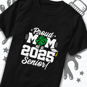 Proud Mom Cheerleader Class of 2025 Cheer Senior T-Shirt
