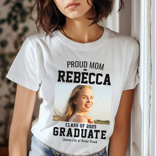 Proud Mom Class of 2025 Graduate Parent Custom T-Shirt