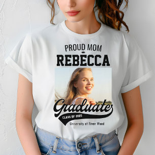 Proud Mom Class of 2025 Graduate Parent Custom T-Shirt