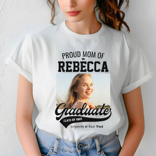 Proud Mom Class of 2025 Graduate Parent Custom T-Shirt