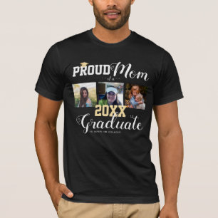 Proud Mom Class of Grad Cap T-Shirt
