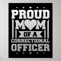 Proud Mom Corrections Officer Thin Silver Line