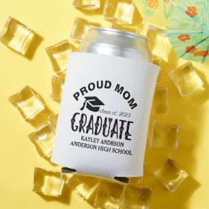 Proud Mom, Custom Graduation Name Year  Can Cooler