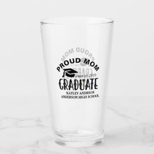Proud Mom, Custom Graduation Name Year  Glass