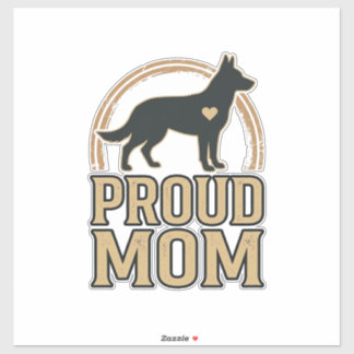 Proud Mom Dog Silhouette Vintage Vector Design_1
