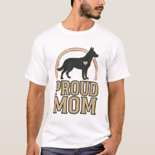 Proud Mom Dog Silhouette Vintage Vector Design_1 T-Shirt