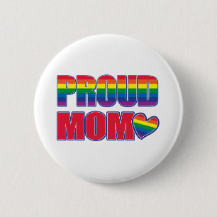 Proud Mom Gay Pride 2 Inch Round Button