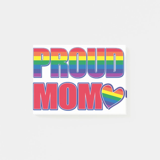 Proud Mom Gay Pride Post-it Notes (Front)