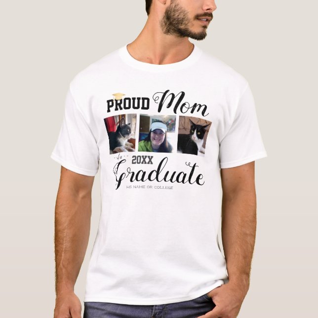 Proud Mom Graduation Shirt White (Front)