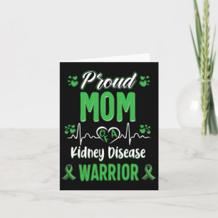 Proud Mom Kidney Disease Warrior Awareness Ribbon Card