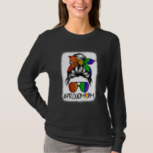 Proud Mom Lgbt Gay Pride Support Lgbtq Parade Mess T-Shirt