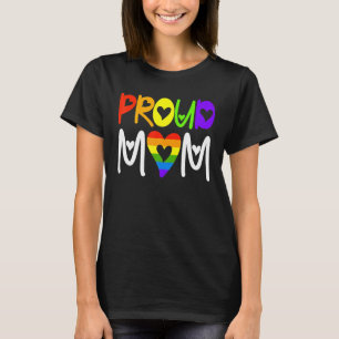 Proud Mom LGBT Heart Rainbow Mother's Day Standard T-Shirt