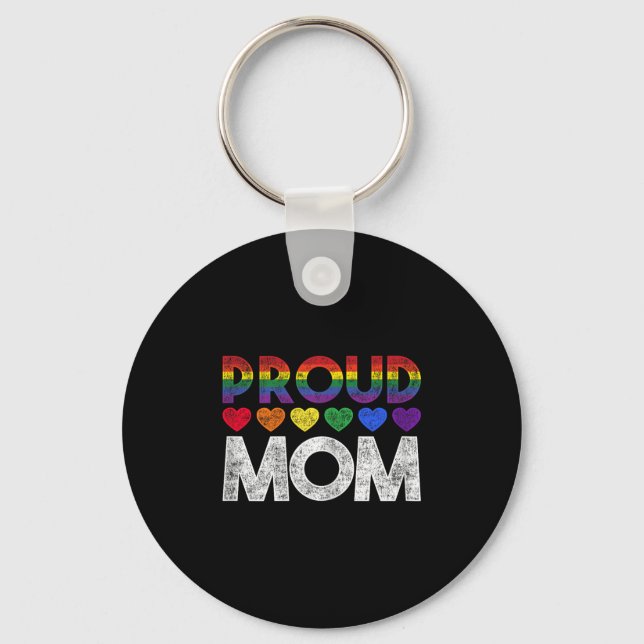 Proud Mom Lgbt  Keychain (Front)