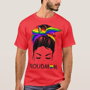 Proud Mom LGBT Rainbow Headband LGBT Support T-Shirt