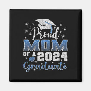 Proud Mom Of 2024 Graduate Awesome Family College Magnet