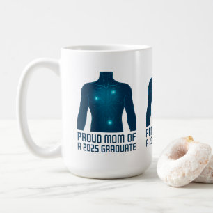 Proud Mom of 2025 Biomed Grad Futuristic Art Coffee Mug