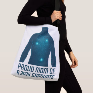 Proud Mom of 2025 Biomed Grad Futuristic Art Crossbody Bag