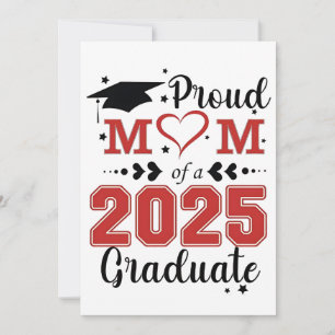 Proud Mom of 2025 Graduate Graduation Mother Day Holiday Card